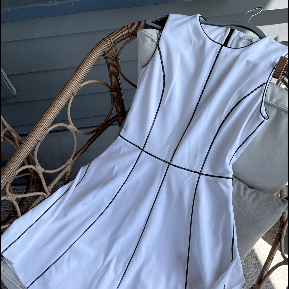 Calvin Klein white a-line dress. Size 4.